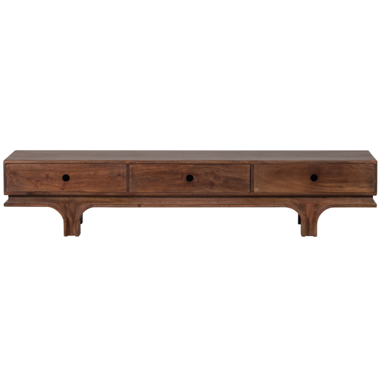 WOOOD. Woood | Staes tv-meubel 3 lades mango hout walnoot