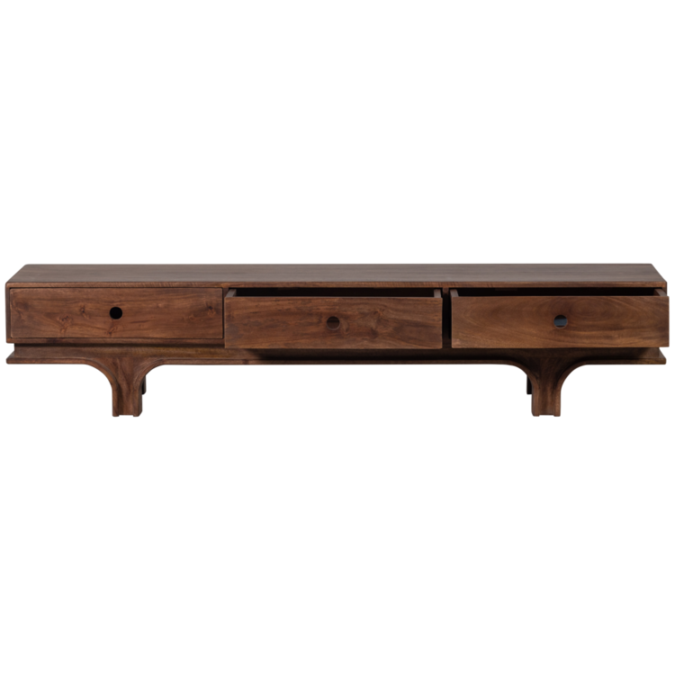 WOOOD. Woood | Staes tv-meubel 3 lades mango hout walnoot