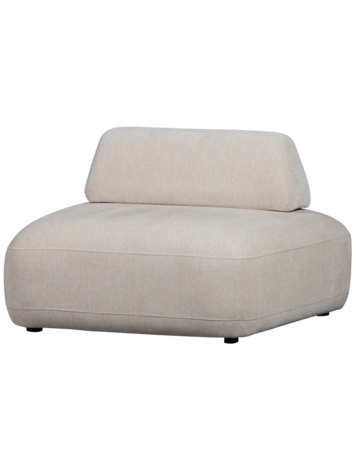 WOOOD. Woood | Sterck fauteuil met verplaatsbare rugleuning zand