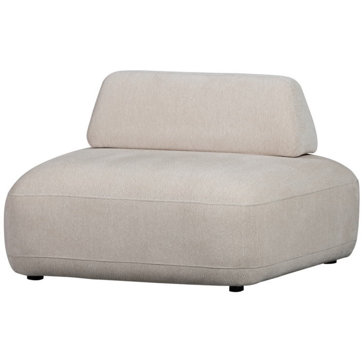 WOOOD. Woood | Sterck fauteuil met verplaatsbare rugleuning zand