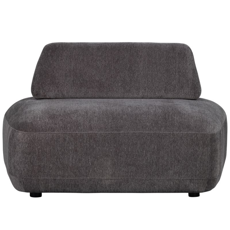 WOOOD1 Woood | Sterck fauteuil met verplaatsbare rugleuning charcoal