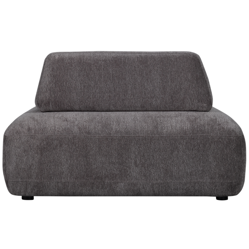 WOOOD1 Woood | Sterck fauteuil met verplaatsbare rugleuning charcoal