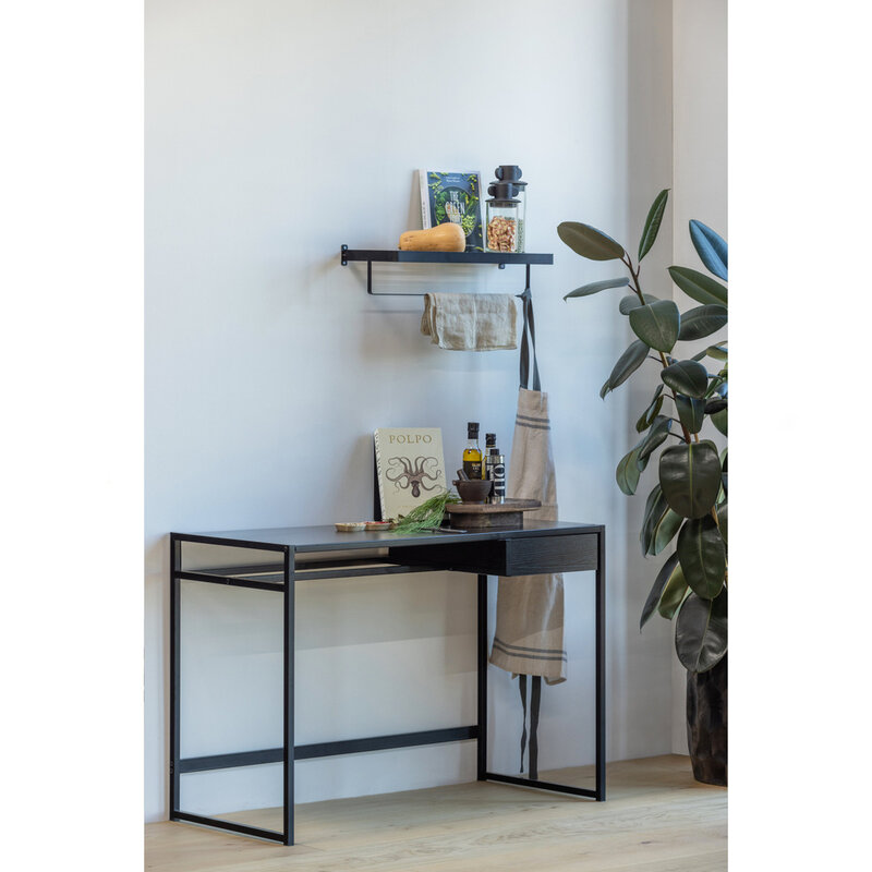 WOOOD1 Woood | Teun bureau met lade zwart