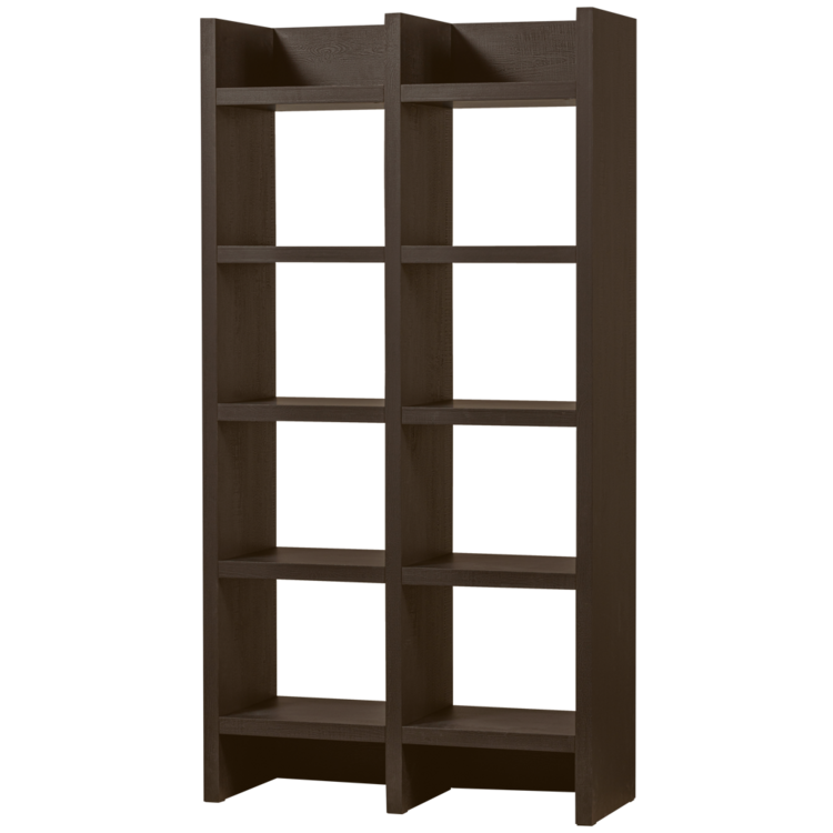 WOOOD. Woood | Timo open kast mdf donkerbruin 195x100x40 cm