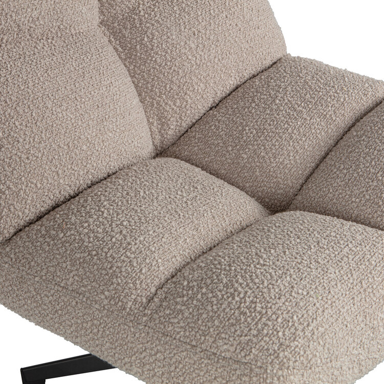 WOOOD. Woood | Vinny draaifauteuil bouclé zand