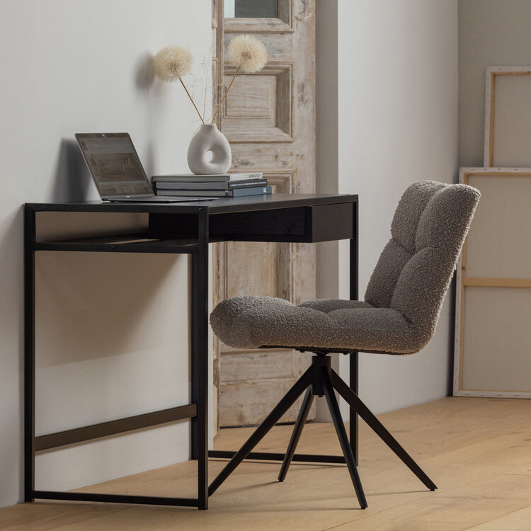 WOOOD. Woood | Vinny draaistoel bouclé zand