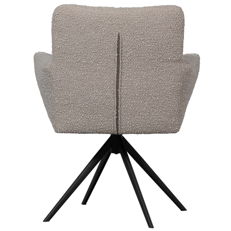 WOOOD. Woood | Vinny draaistoel met armleuning bouclé zand