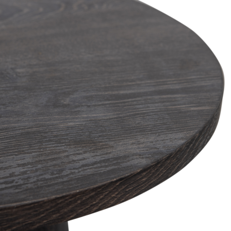 WOOOD. Woood | Maan salontafel mdf donkerbruin 40xØ80 cm