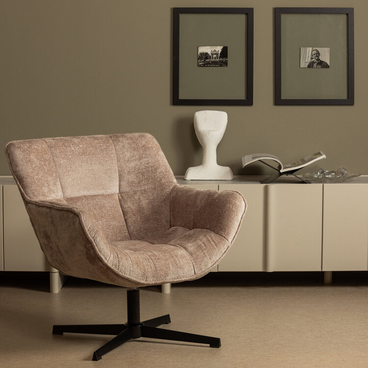 WOOOD. Woood | Wibo draaifauteuil taupe