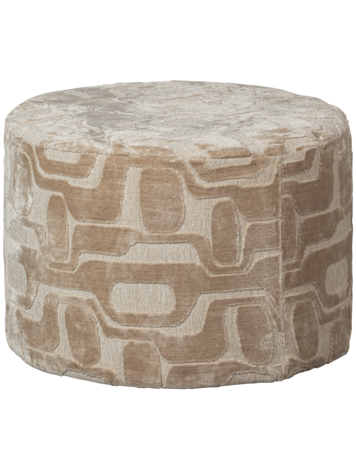 WOOOD. Woood | Yago poef viscose dessin naturel 43xØ60 cm