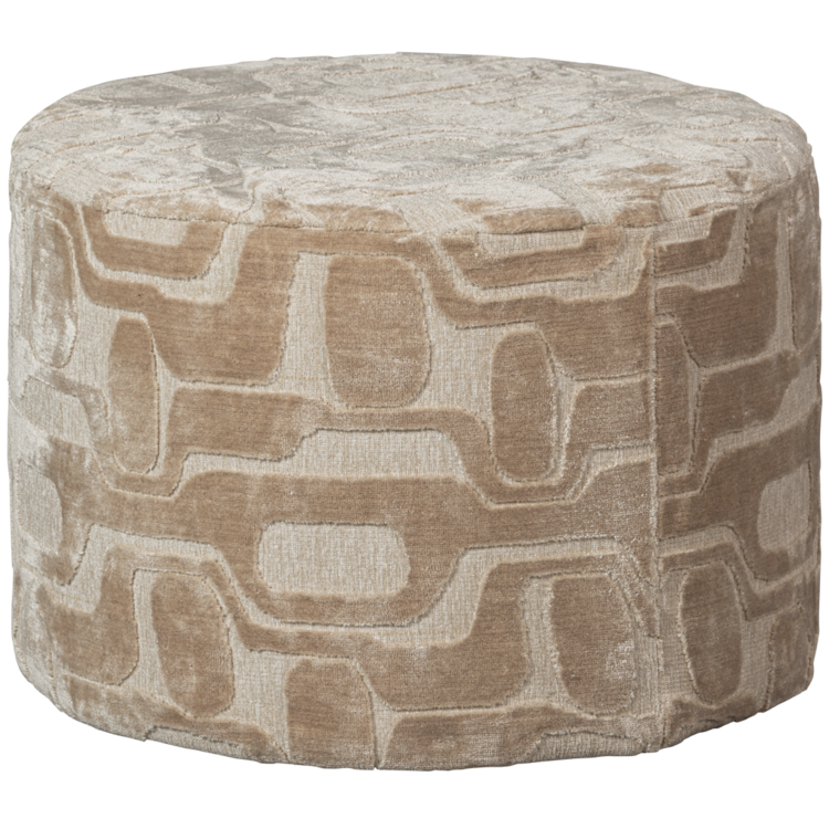 WOOOD. Woood | Yago poef viscose dessin naturel 43xØ60 cm