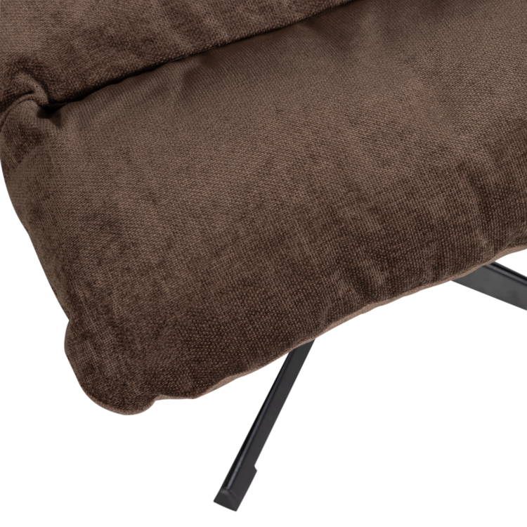 WOOOD. Woood | Yaro draaibare fauteuil met hocker espresso