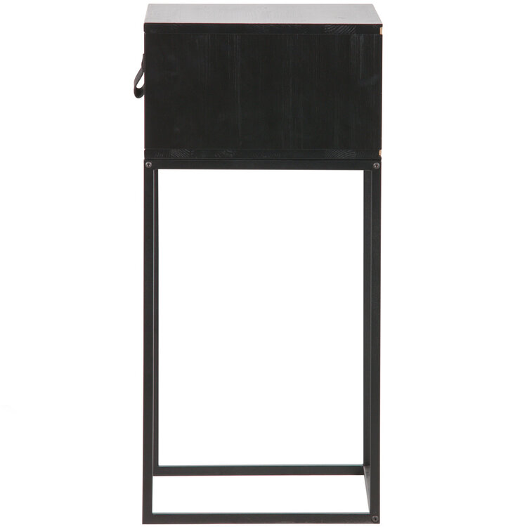 WOOOD. Woood | Zola nachtkastje met lade geborsteld diep zwart