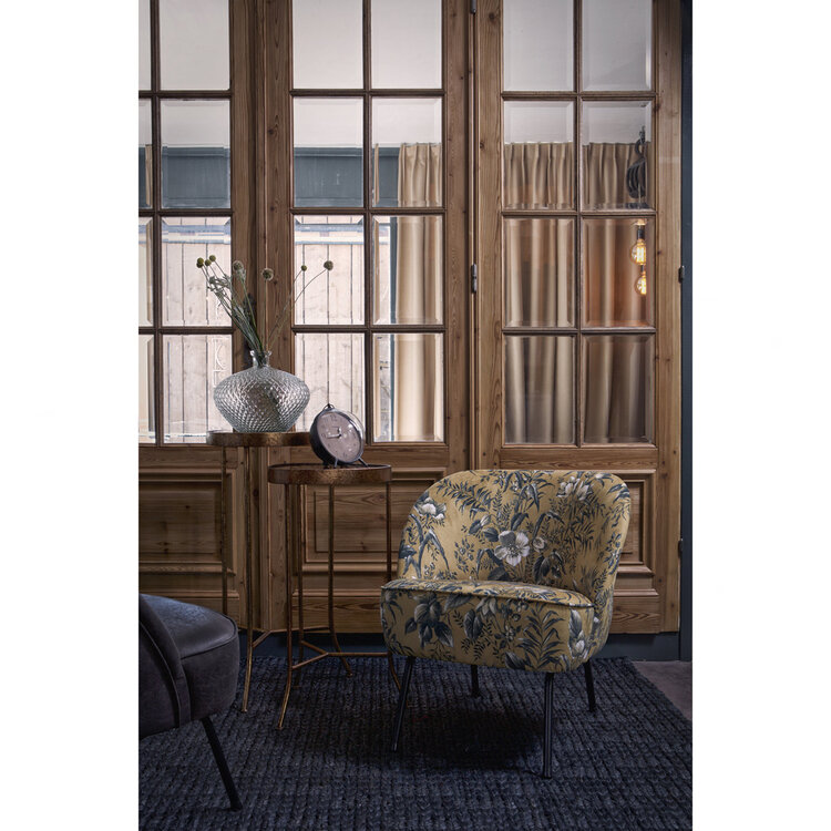 WOOOD BePureHome | Fauteuil Vogue fluweel poppy mosterd