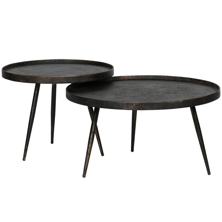 WOOOD BePureHome | Bijzettafel L Bounds antique goud 44xØ58cm