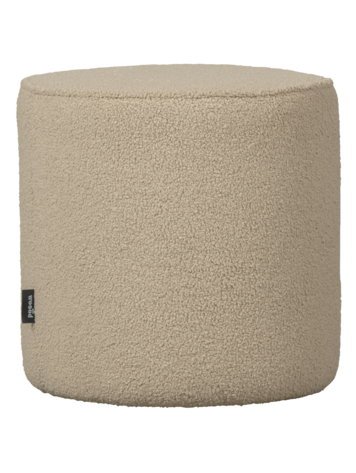 WOOOD. Woood | Poef Sara hoog teddy sand 46xØ46cm