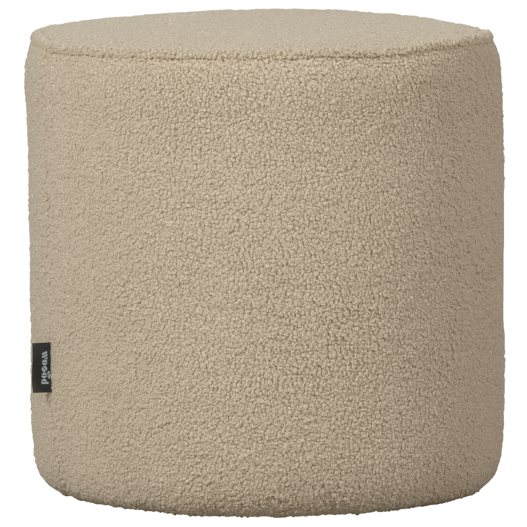 WOOOD. Woood | Poef Sara hoog teddy sand 46xØ46cm