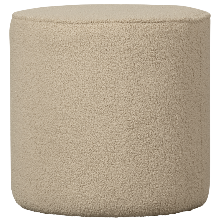 WOOOD. Woood | Poef Sara hoog teddy sand 46xØ46cm