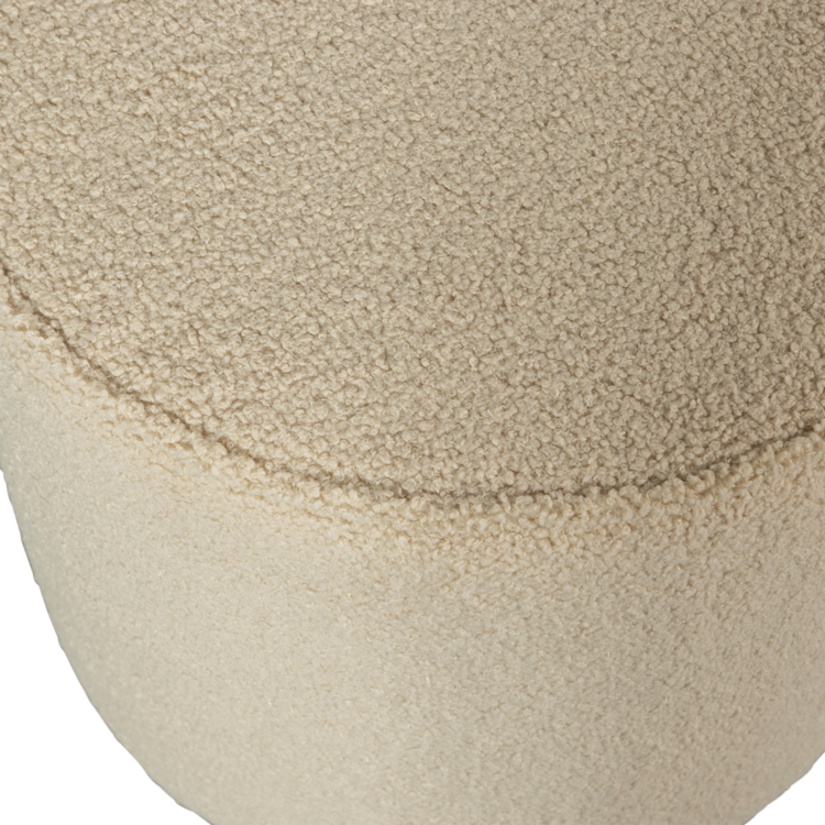 WOOOD. Woood | Poef Sara hoog teddy sand 46xØ46cm