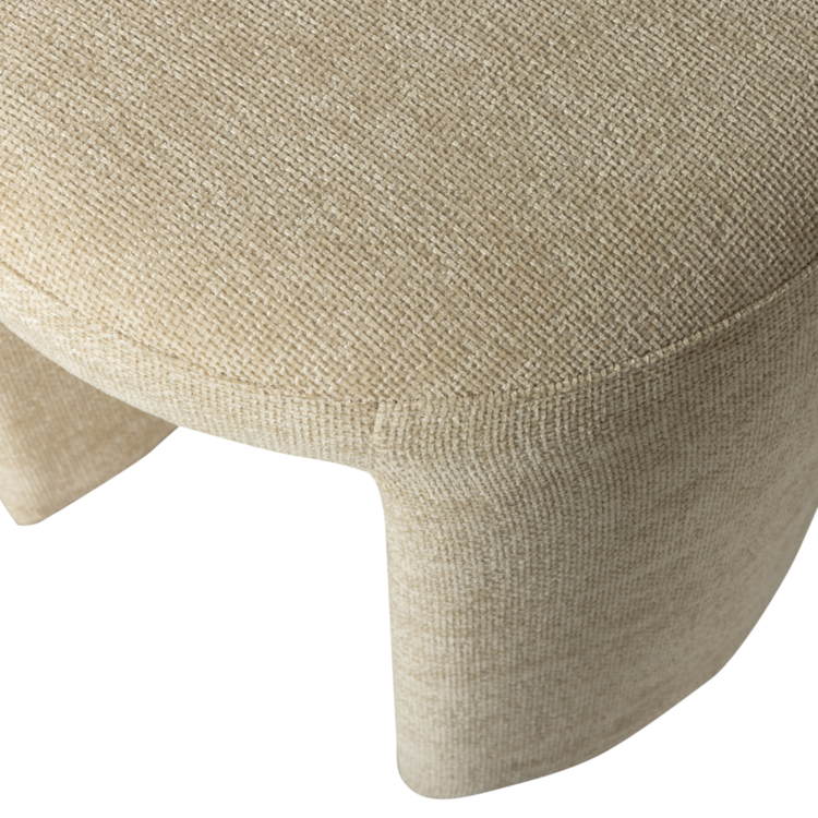 WOOOD. Woood | Poef Charlie gestoffeerde kruk naturel