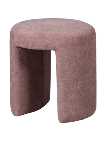 WOOOD. Woood | Poef Charlie gestoffeerde kruk blush