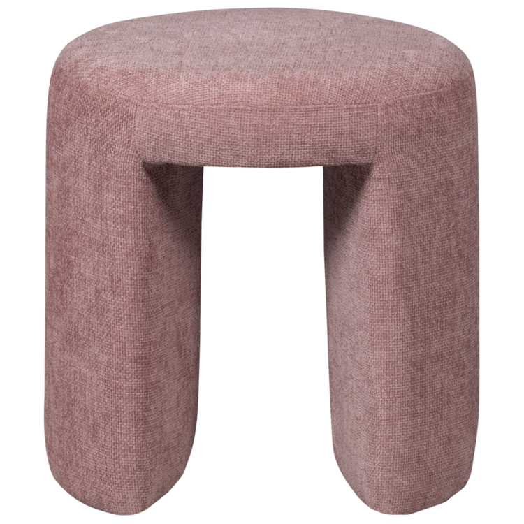 WOOOD. Woood | Poef Charlie gestoffeerde kruk blush