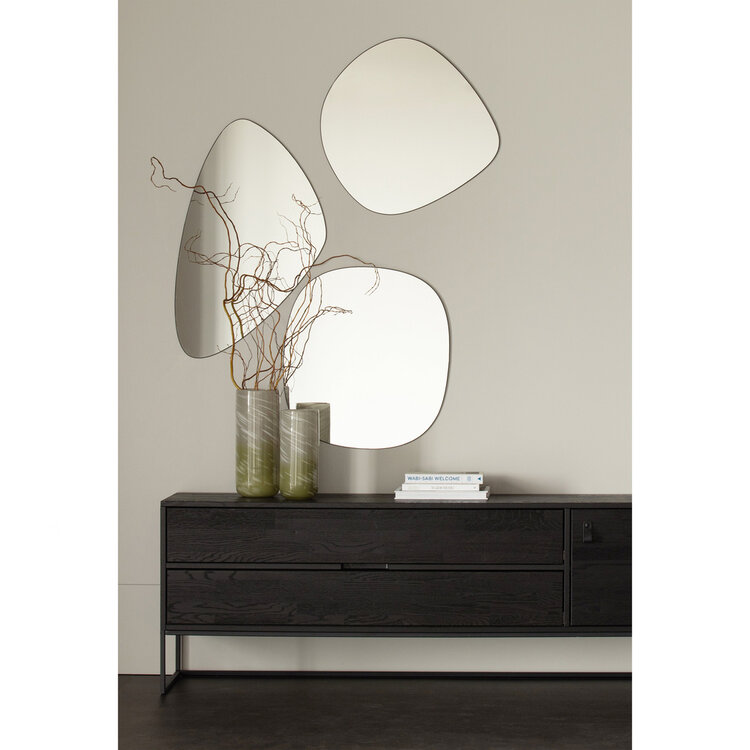 WOOOD. Woood | Philou spiegel zwart 60x55cm