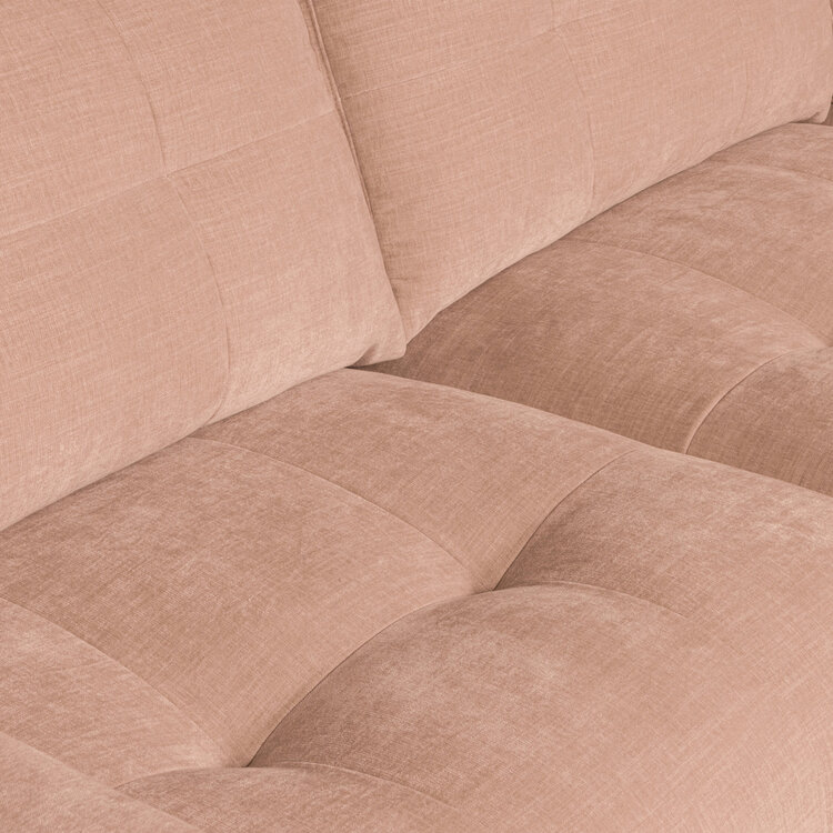 vtwonen vtwonen | Hoekbank rechts bar chaise longue geweven stof roze