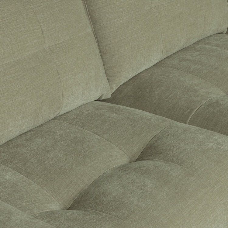 vtwonen vtwonen | Hoekbank rechts bar chaise longue geweven stof groen