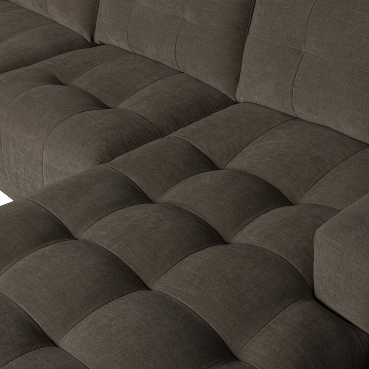 vtwonen vtwonen | Hoekbank rechts bar chaise longue geweven stof antraciet