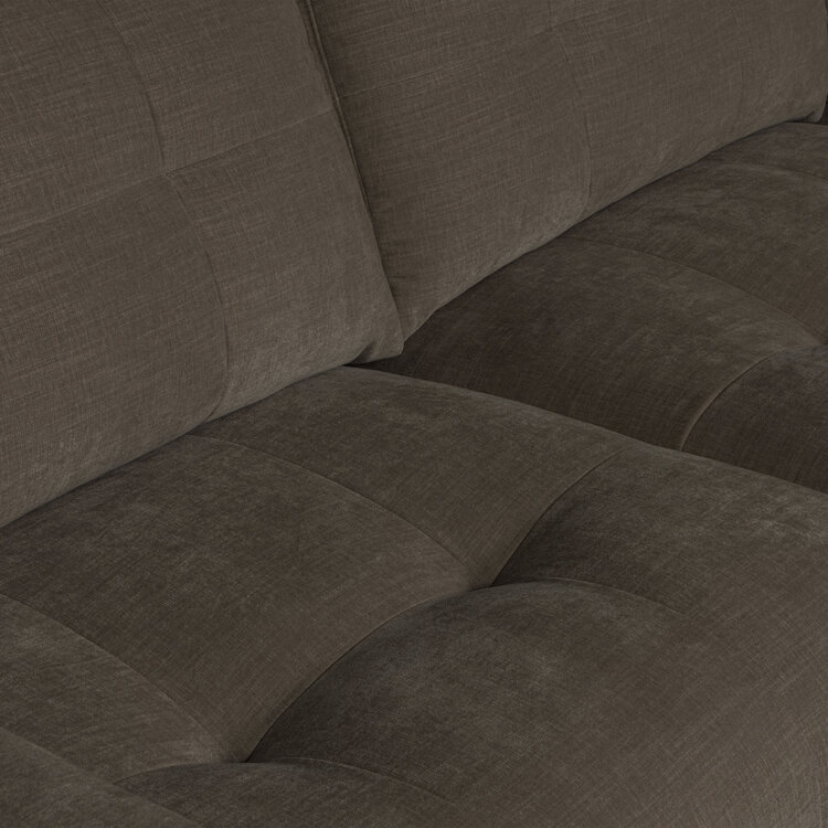 vtwonen vtwonen | Hoekbank rechts bar chaise longue geweven stof antraciet