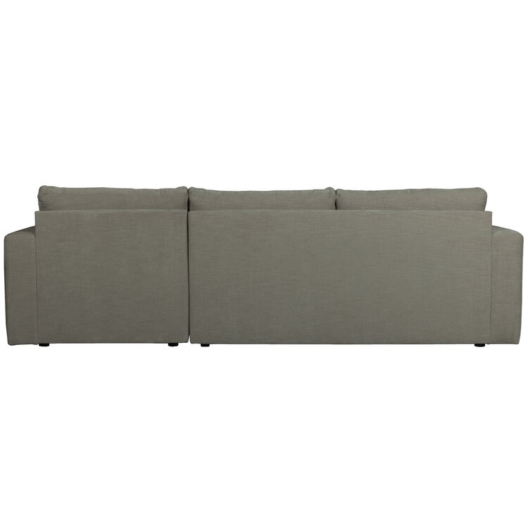 vtwonen vtwonen | Hoekbank rechts bar chaise longue geweven stof warm grijs