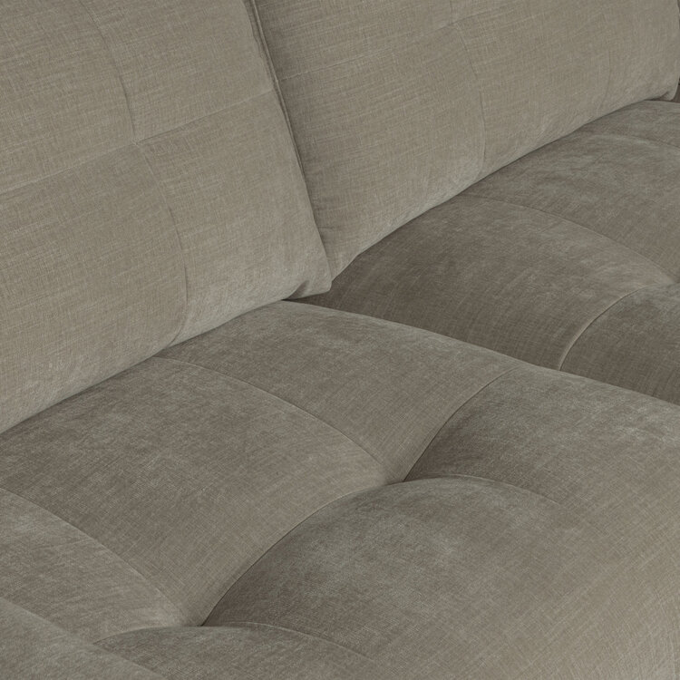 vtwonen vtwonen | Hoekbank rechts bar chaise longue geweven stof warm grijs