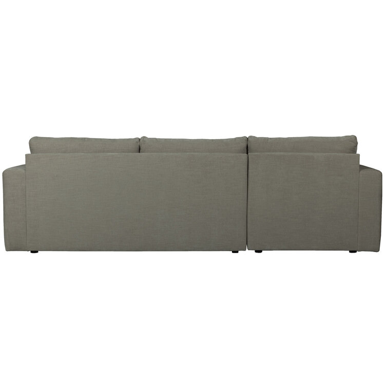 vtwonen vtwonen | Hoekbank links bar chaise longue geweven stof warm grijs