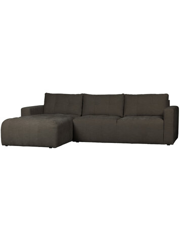 vtwonen vtwonen | Hoekbank links bar chaise longue geweven stof antraciet
