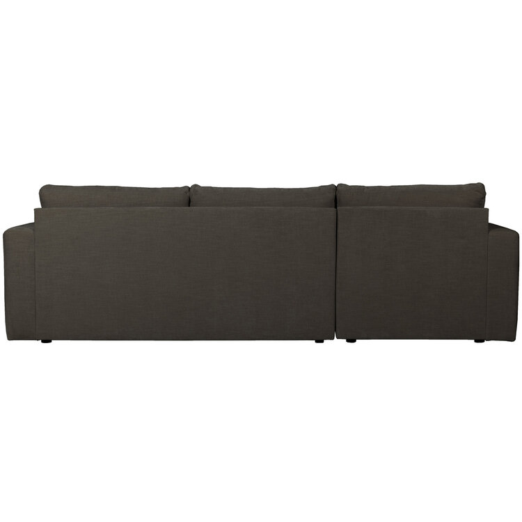 vtwonen vtwonen | Hoekbank links bar chaise longue geweven stof antraciet
