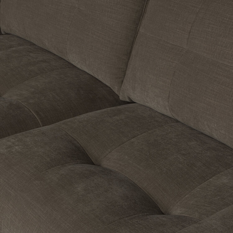 vtwonen vtwonen | Hoekbank links bar chaise longue geweven stof antraciet