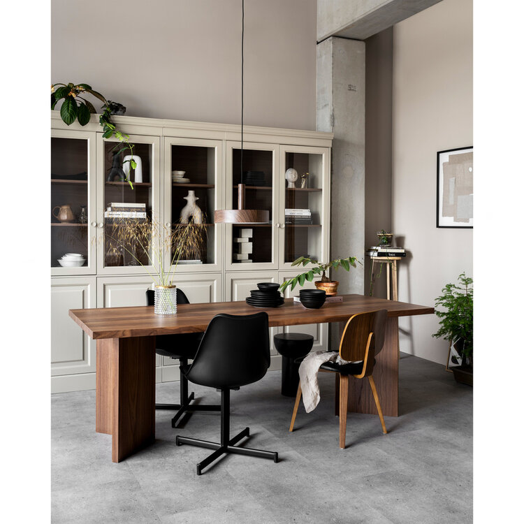 vtwonen vtwonen | Vitrinekast chow 4-drs grenen dakargrau