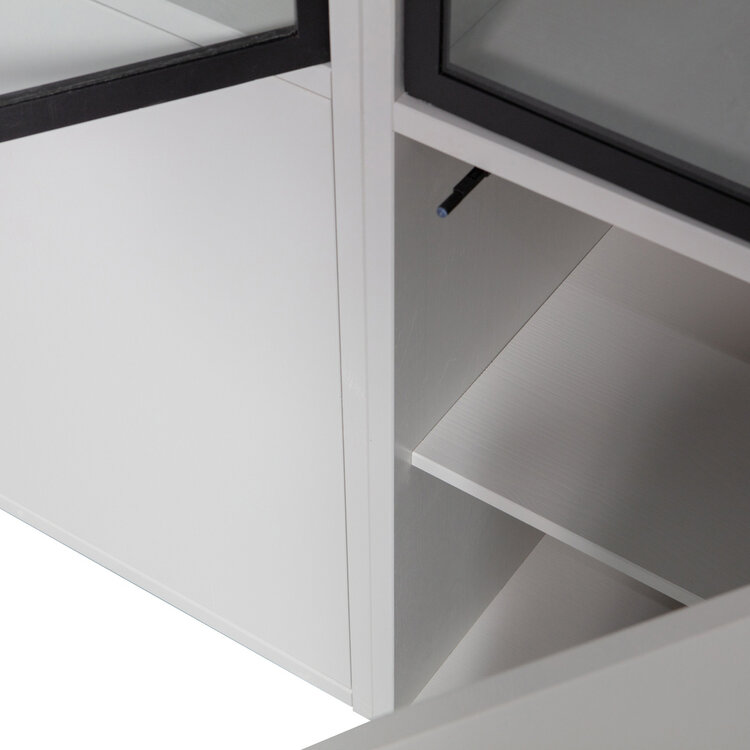 vtwonen vtwonen | Vitrinekast basic 4-drs grenen mist