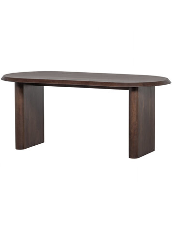 vtwonen vtwonen | Eetkamertafel Ellips mango hout walnoot 90x180cm