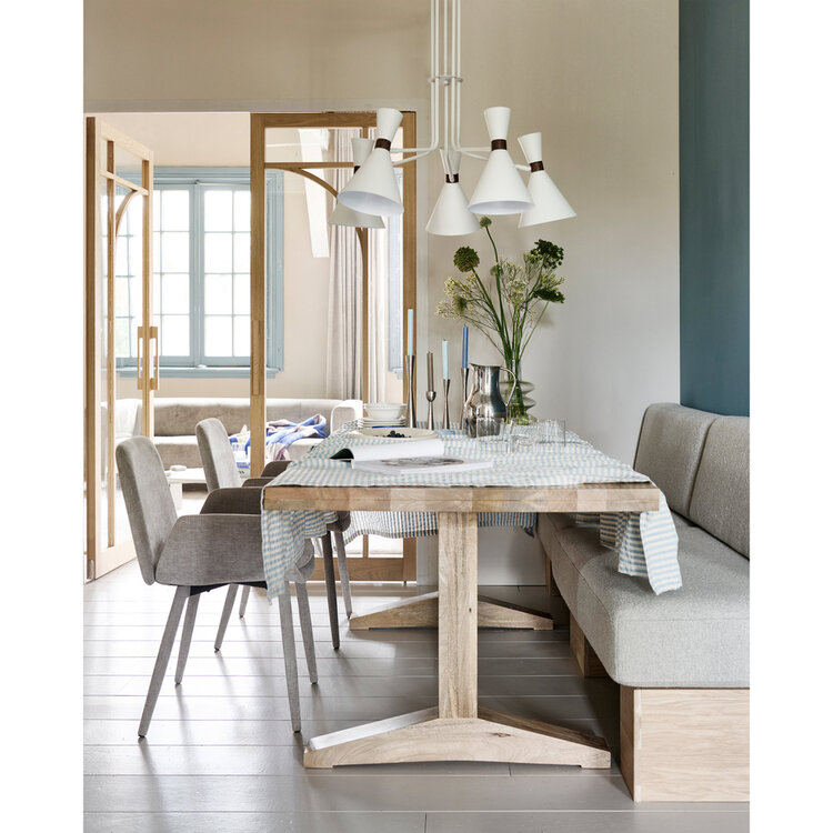 vtwonen vtwonen | Muurbankje eat up inclusief kussens beige eiken naturel