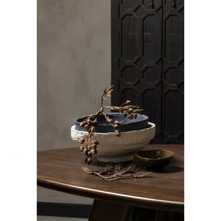 WOOOD BePureHome | Eettafel/bureau Roundly mangohout walnoot 160x110cm