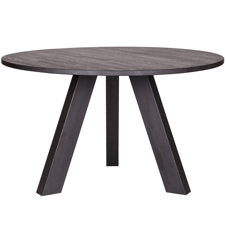 WOOOD. Woood | Eettafel Rhonda zwart Ø129cm