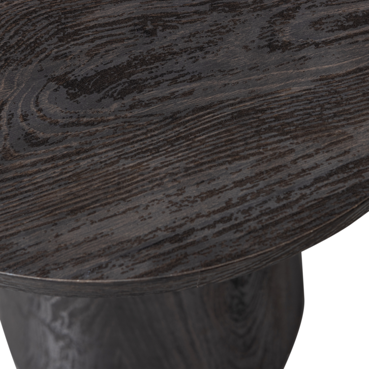 WOOOD. Woood | Maan salontafel mdf donkerbruin 50xØ40 cm