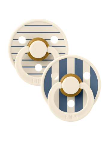 Bibs Bibs | Speen round set2 pin ivory steel blue