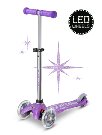 Micro Step Micro Step | Mini Glitter LED paars