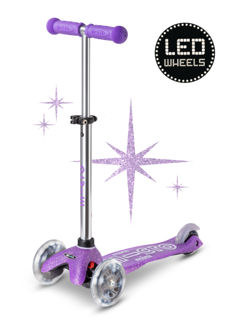Micro Step Micro Step | Mini Glitter LED paars