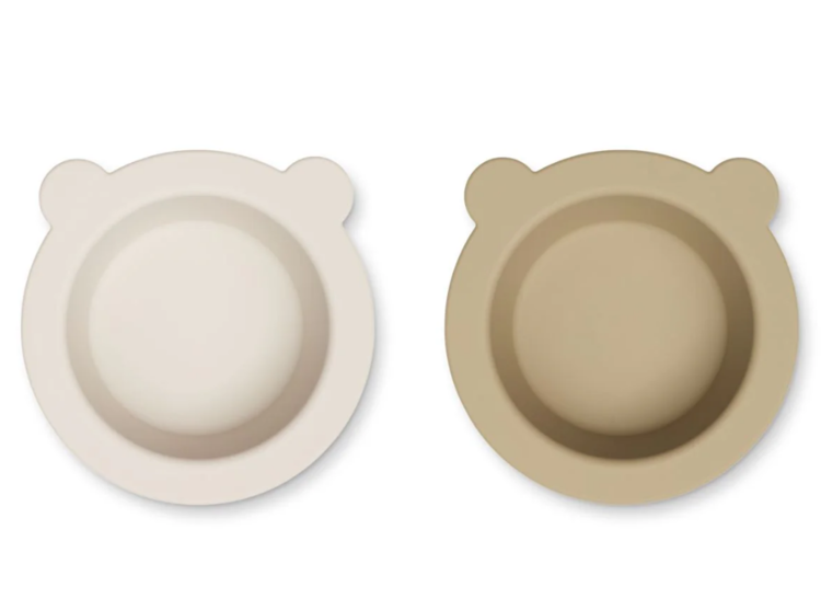 Liewood Liewood | Siliconen kommetjes peony 2st sandy oat