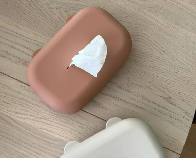 Liewood Liewood | Siliconen opbergbox emi wet wipes sandy