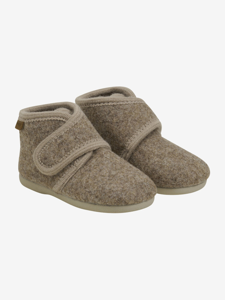 Enfant Enfant | Sloffen wol velcro walnut melange
